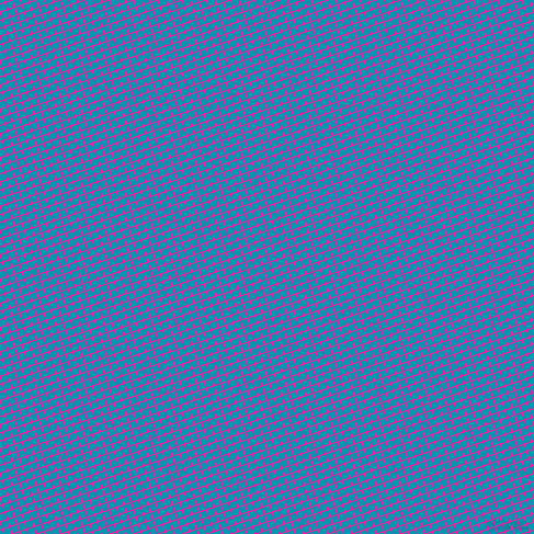 18/108 degree angle diagonal checkered chequered lines, 1 pixel line width, 6 pixel square size, Deep Pink and Bondi Blue plaid checkered seamless tileable