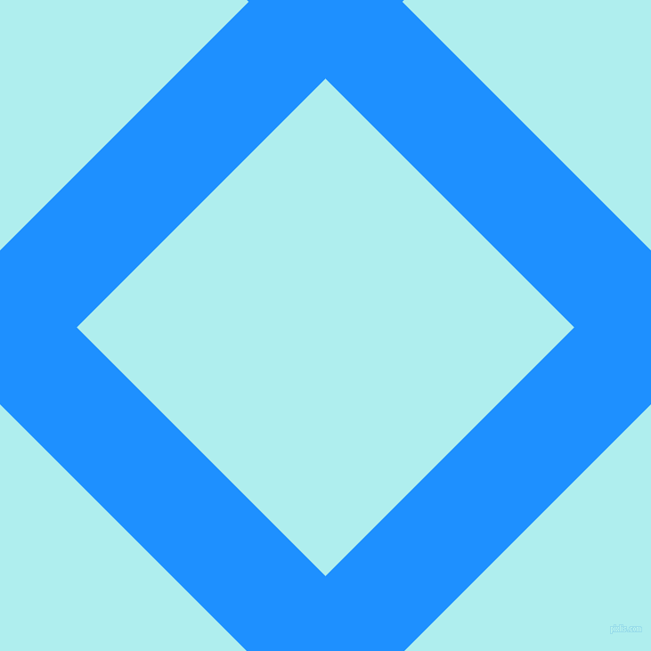 45/135 degree angle diagonal checkered chequered lines, 122 pixel lines width, 395 pixel square size, Dodger Blue and Pale Turquoise plaid checkered seamless tileable
