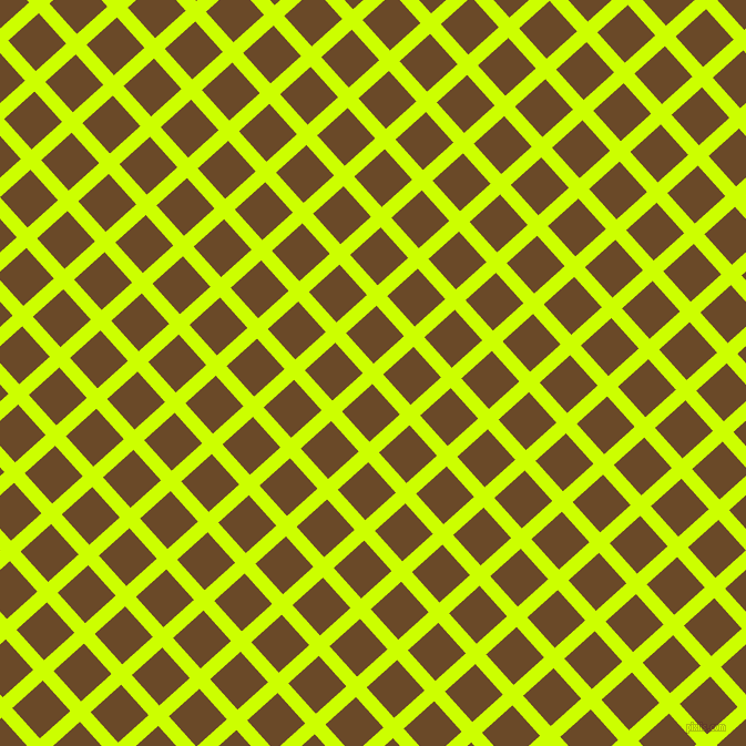 42/132 degree angle diagonal checkered chequered lines, 13 pixel lines width, 37 pixel square size, Electric Lime and Cafe Royale plaid checkered seamless tileable