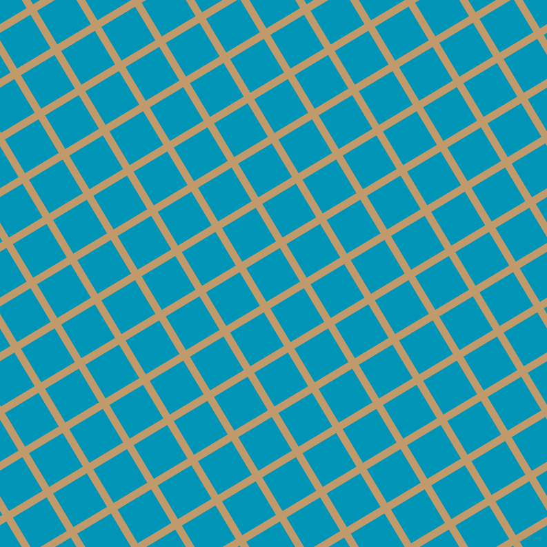 31/121 degree angle diagonal checkered chequered lines, 11 pixel lines width, 57 pixel square size, Fallow and Bondi Blue plaid checkered seamless tileable
