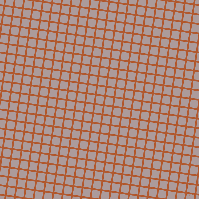 82/172 degree angle diagonal checkered chequered lines, 7 pixel lines width, 31 pixel square size, Fiery Orange and Dusty Grey plaid checkered seamless tileable