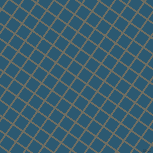 55/145 degree angle diagonal checkered chequered lines, 7 pixel line width, 43 pixel square size, Flint and Chathams Blue plaid checkered seamless tileable