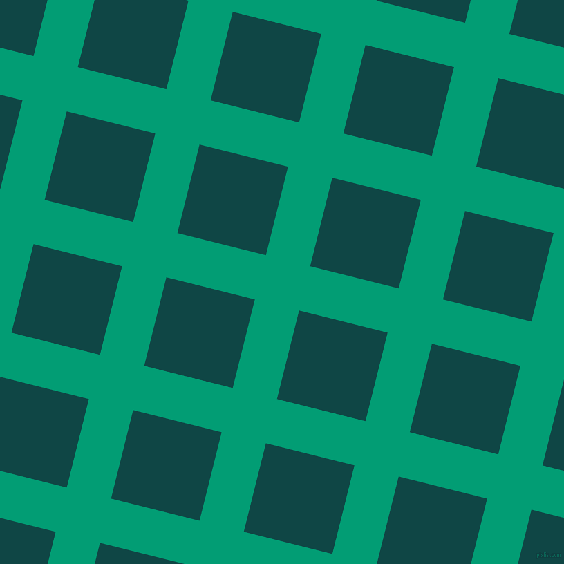 76/166 degree angle diagonal checkered chequered lines, 66 pixel lines width, 132 pixel square size, Free Speech Aquamarine and Cyprus plaid checkered seamless tileable
