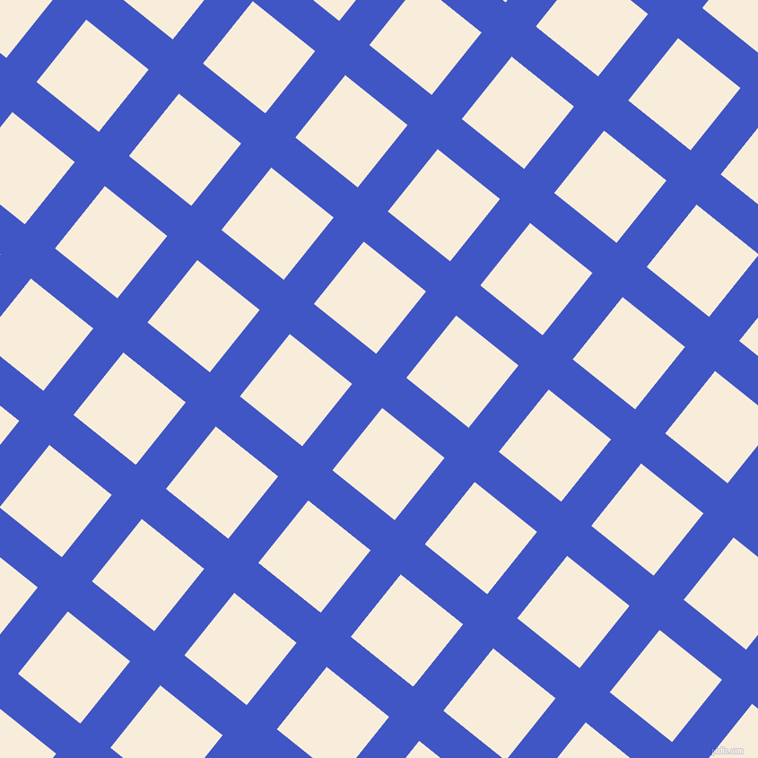 51/141 degree angle diagonal checkered chequered lines, 43 pixel line width, 89 pixel square size, Free Speech Blue and Island Spice plaid checkered seamless tileable