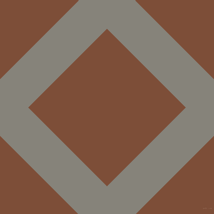 45/135 degree angle diagonal checkered chequered lines, 153 pixel lines width, 427 pixel square size, Friar Grey and Cigar plaid checkered seamless tileable