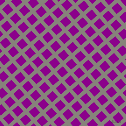 41/131 degree angle diagonal checkered chequered lines, 13 pixel line width, 27 pixel square size, Friar Grey and Dark Magenta plaid checkered seamless tileable