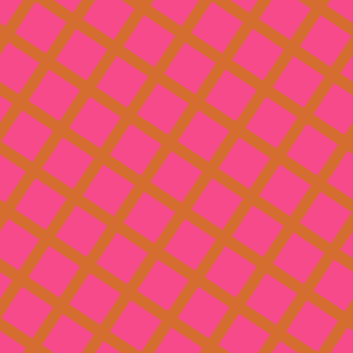 56/146 degree angle diagonal checkered chequered lines, 23 pixel lines width, 75 pixel square size, Gold Drop and French Rose plaid checkered seamless tileable