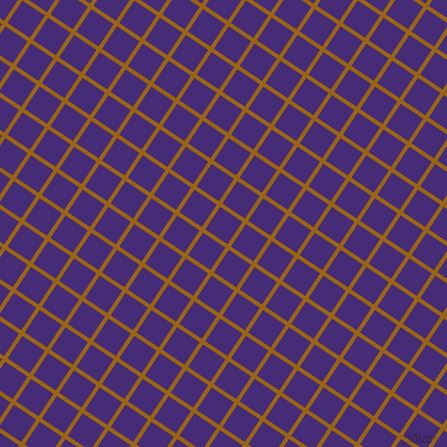 56/146 degree angle diagonal checkered chequered lines, 4 pixel lines width, 27 pixel square size, Golden Brown and Windsor plaid checkered seamless tileable