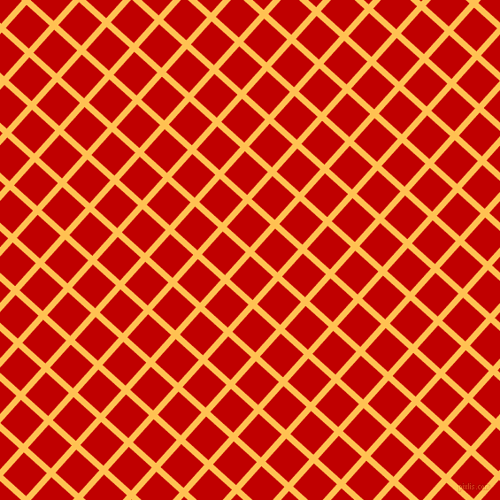 48/138 degree angle diagonal checkered chequered lines, 7 pixel line width, 35 pixel square size, Golden Tainoi and Free Speech Red plaid checkered seamless tileable