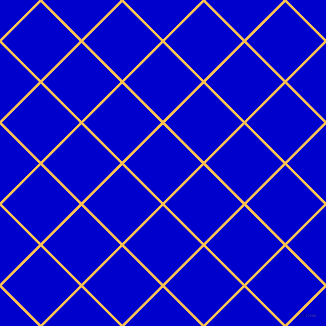 45/135 degree angle diagonal checkered chequered lines, 5 pixel lines width, 109 pixel square sizeGolden Tainoi and Medium Blue plaid checkered seamless tileable