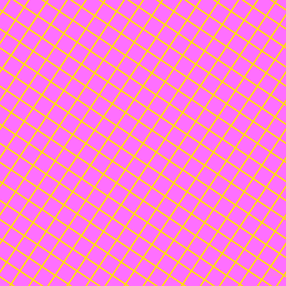 56/146 degree angle diagonal checkered chequered lines, 3 pixel lines width, 29 pixel square size, Golden Yellow and Ultra Pink plaid checkered seamless tileable