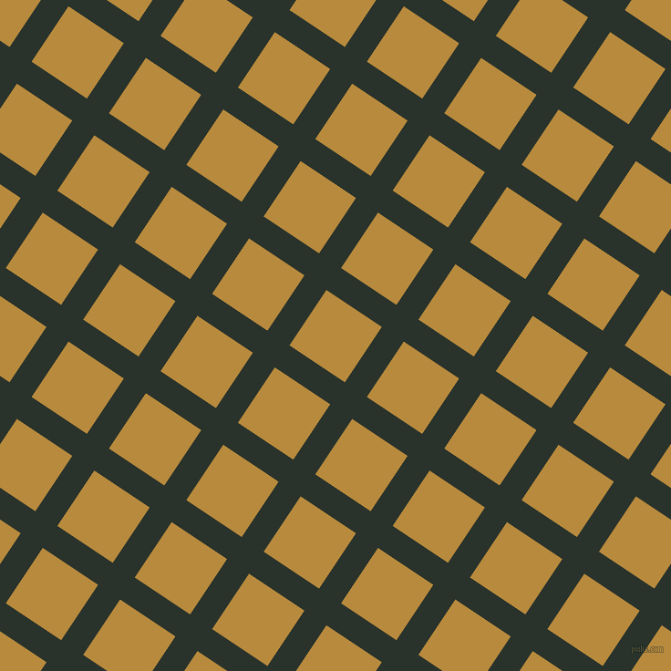 56/146 degree angle diagonal checkered chequered lines, 29 pixel lines width, 73 pixel square size, Gordons Green and Marigold plaid checkered seamless tileable