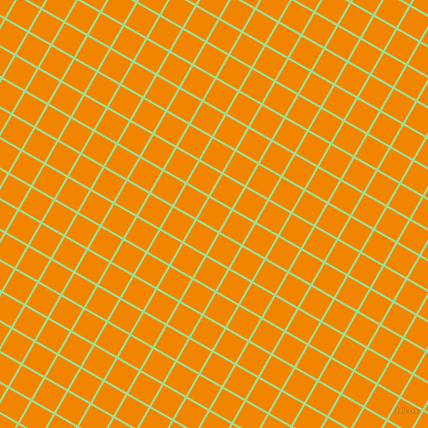 60/150 degree angle diagonal checkered chequered lines, 3 pixel line width, 35 pixel square size, Granny Smith Apple and Tangerine plaid checkered seamless tileable