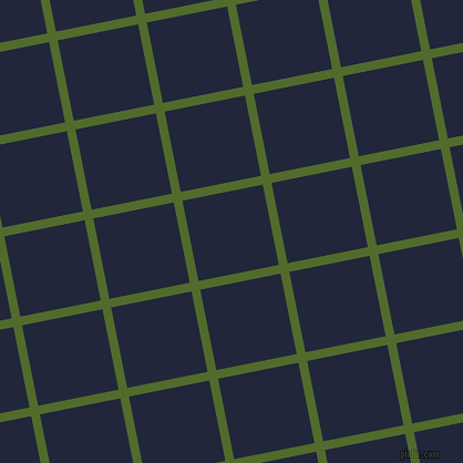 11/101 degree angle diagonal checkered chequered lines, 8 pixel line width, 74 pixel square size, Green Leaf and Midnight Express plaid checkered seamless tileable