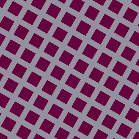 60/150 degree angle diagonal checkered chequered lines, 19 pixel lines width, 39 pixel square size, Grey Suit and Tyrian Purple plaid checkered seamless tileable