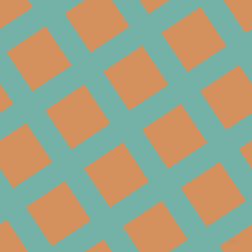 34/124 degree angle diagonal checkered chequered lines, 45 pixel lines width, 93 pixel square size, Gulf Stream and Whiskey Sour plaid checkered seamless tileable