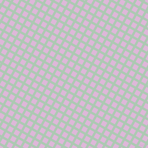 61/151 degree angle diagonal checkered chequered lines, 8 pixel line width, 17 pixel square size, Gum Leaf and French Lilac plaid checkered seamless tileable