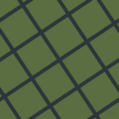 34/124 degree angle diagonal checkered chequered lines, 15 pixel lines width, 119 pixel square size, Gunmetal and Chalet Green plaid checkered seamless tileable