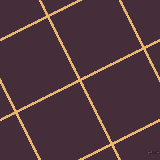 27/117 degree angle diagonal checkered chequered lines, 8 pixel lines width, 223 pixel square size, Harvest Gold and Barossa plaid checkered seamless tileable