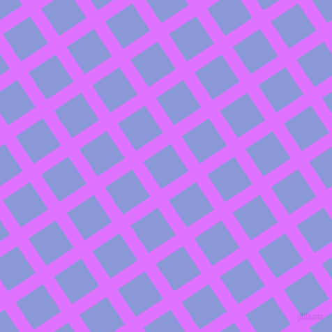 34/124 degree angle diagonal checkered chequered lines, 19 pixel line width, 47 pixel square size, Heliotrope and Portage plaid checkered seamless tileable