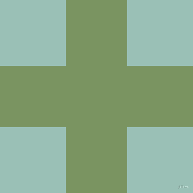 checkered chequered horizontal vertical lines, 204 pixel line width, 436 pixel square size, Highland and Shadow Green plaid checkered seamless tileable
