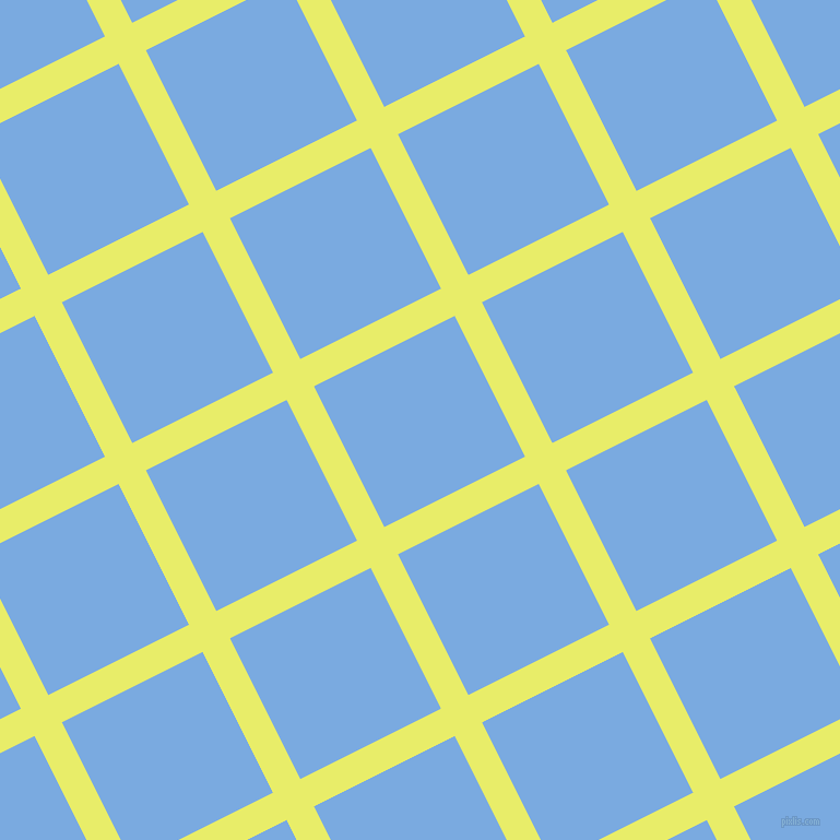 27/117 degree angle diagonal checkered chequered lines, 28 pixel lines width, 144 pixel square size, Honeysuckle and Jordy Blue plaid checkered seamless tileable