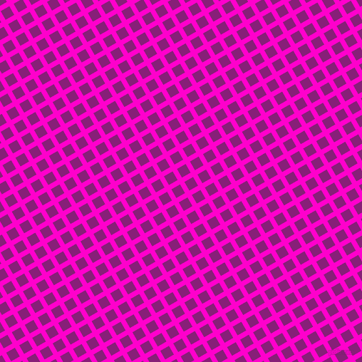 30/120 degree angle diagonal checkered chequered lines, 7 pixel line width, 14 pixel square size, Hot Magenta and Dark Purple plaid checkered seamless tileable