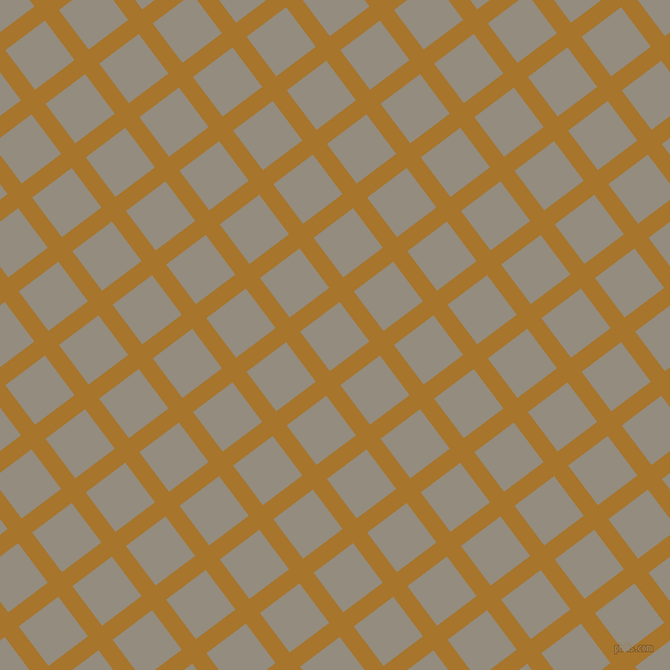 37/127 degree angle diagonal checkered chequered lines, 16 pixel line width, 45 pixel square size, Hot Toddy and Heathered Grey plaid checkered seamless tileable