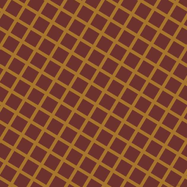 59/149 degree angle diagonal checkered chequered lines, 11 pixel lines width, 43 pixel square size, Hot Toddy and Kenyan Copper plaid checkered seamless tileable