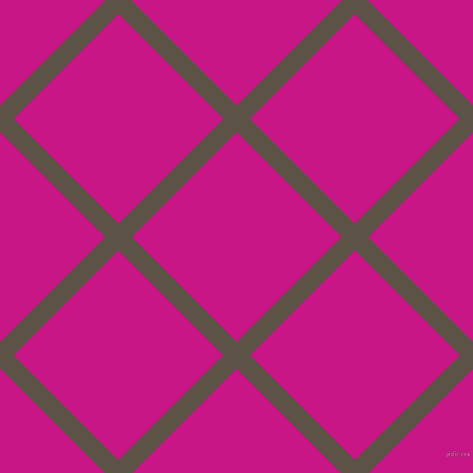 45/135 degree angle diagonal checkered chequered lines, 27 pixel line width, 213 pixel square size, Judge Grey and Medium Violet Red plaid checkered seamless tileable
