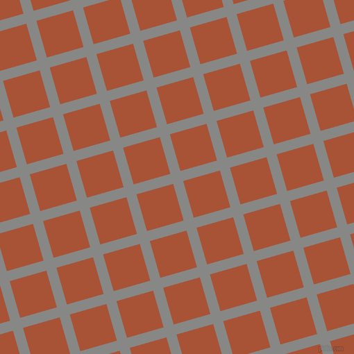 16/106 degree angle diagonal checkered chequered lines, 15 pixel line width, 55 pixel square size, Jumbo and Orange Roughy plaid checkered seamless tileable
