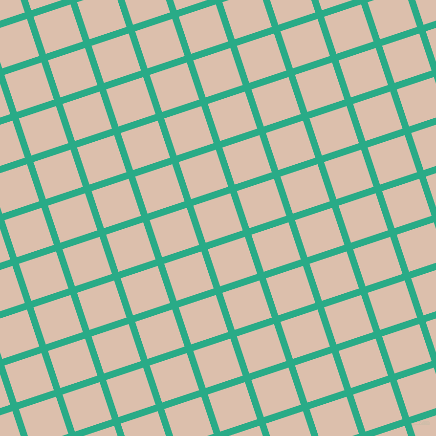 18/108 degree angle diagonal checkered chequered lines, 14 pixel lines width, 80 pixel square size, Jungle Green and Just Right plaid checkered seamless tileable