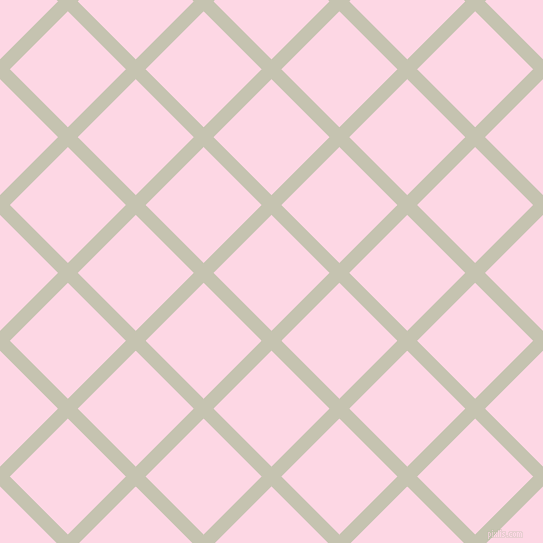45/135 degree angle diagonal checkered chequered lines, 14 pixel line width, 82 pixel square size, Kangaroo and Pig Pink plaid checkered seamless tileable