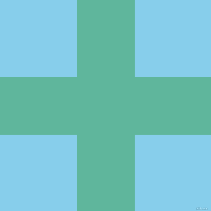 checkered chequered horizontal vertical lines, 186 pixel lines width, 491 pixel square size, Keppel and Sky Blue plaid checkered seamless tileable