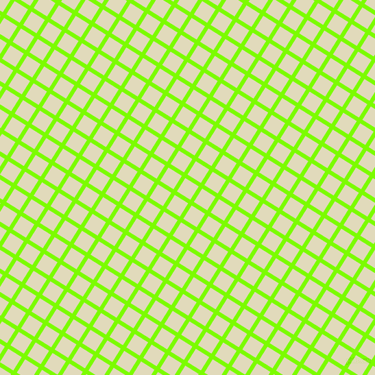 58/148 degree angle diagonal checkered chequered lines, 6 pixel lines width, 23 pixel square size, Lawn Green and Coconut Cream plaid checkered seamless tileable
