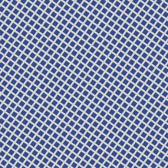 54/144 degree angle diagonal checkered chequered lines, 6 pixel lines width, 15 pixel square size, Light Grey and Tory Blue plaid checkered seamless tileable
