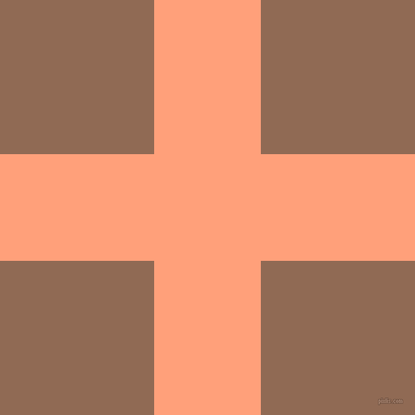checkered chequered horizontal vertical lines, 153 pixel line width, 442 pixel square size, Light Salmon and Leather plaid checkered seamless tileable