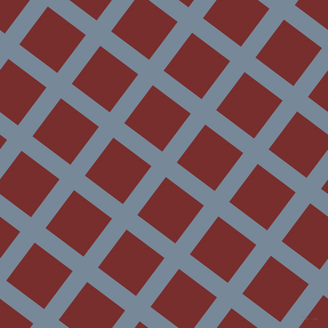 53/143 degree angle diagonal checkered chequered lines, 37 pixel lines width, 97 pixel square size, Light Slate Grey and Lusty plaid checkered seamless tileable