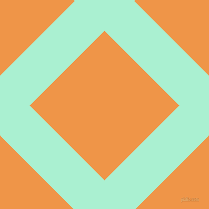 45/135 degree angle diagonal checkered chequered lines, 84 pixel line width, 211 pixel square size, Magic Mint and Sea Buckthorn plaid checkered seamless tileable