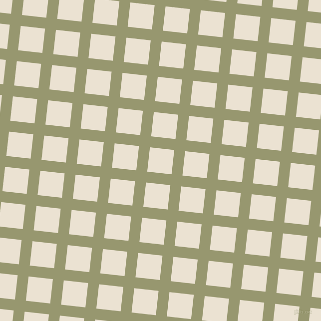 84/174 degree angle diagonal checkered chequered lines, 22 pixel lines width, 49 pixel square size, Malachite Green and Quarter Spanish White plaid checkered seamless tileable