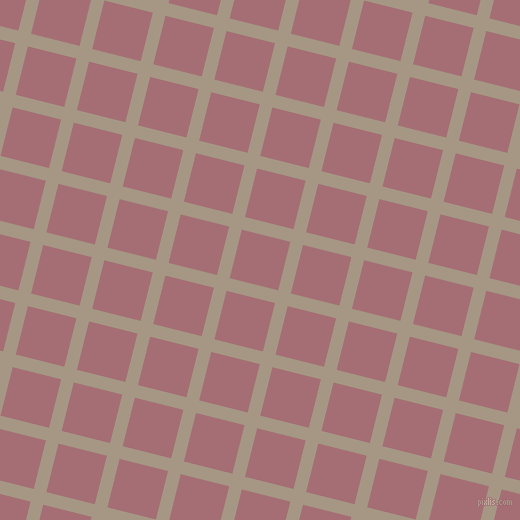 76/166 degree angle diagonal checkered chequered lines, 13 pixel lines width, 50 pixel square size, Malta and Turkish Rose plaid checkered seamless tileable