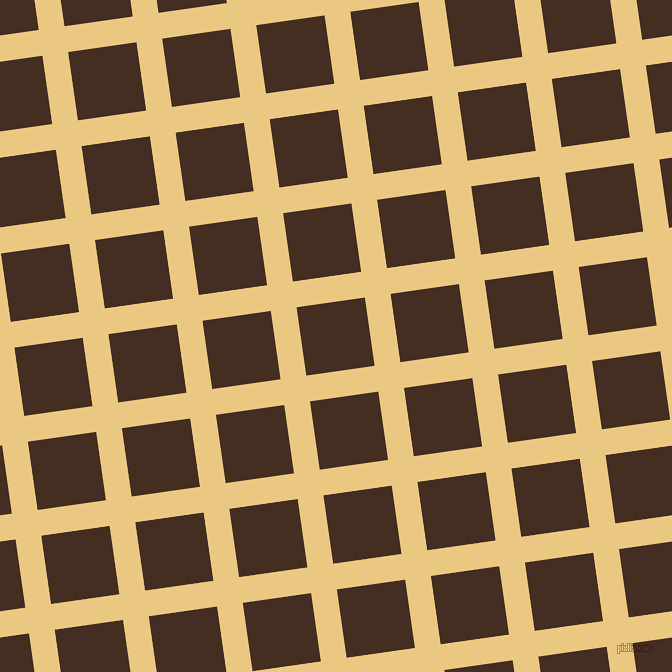 8/98 degree angle diagonal checkered chequered lines, 26 pixel lines width, 69 pixel square size, Marzipan and Morocco Brown plaid checkered seamless tileable