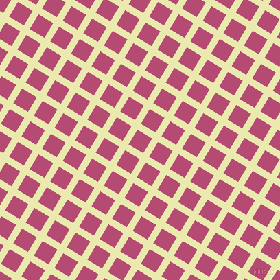 59/149 degree angle diagonal checkered chequered lines, 10 pixel lines width, 25 pixel square size, Medium Goldenrod and Royal Heath plaid checkered seamless tileable