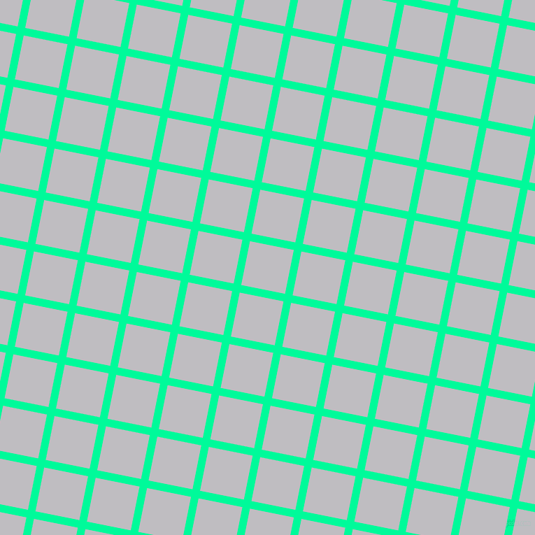 79/169 degree angle diagonal checkered chequered lines, 11 pixel lines width, 64 pixel square size, Medium Spring Green and French Grey plaid checkered seamless tileable