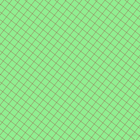 52/142 degree angle diagonal checkered chequered lines, 1 pixel lines width, 25 pixel square size, Mexican Red and Light Green plaid checkered seamless tileable