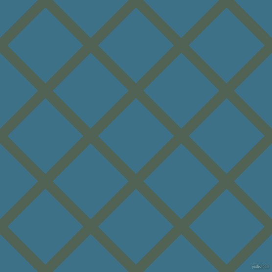 45/135 degree angle diagonal checkered chequered lines, 21 pixel line width, 110 pixel square size, Mineral Green and Calypso plaid checkered seamless tileable