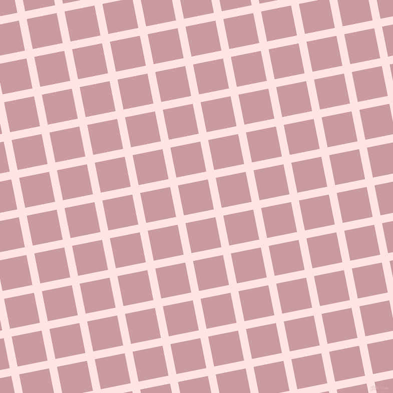 11/101 degree angle diagonal checkered chequered lines, 16 pixel lines width, 61 pixel square size, Misty Rose and Careys Pink plaid checkered seamless tileable