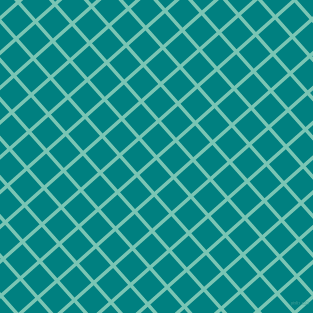 42/132 degree angle diagonal checkered chequered lines, 7 pixel lines width, 45 pixel square size, Monte Carlo and Teal plaid checkered seamless tileable
