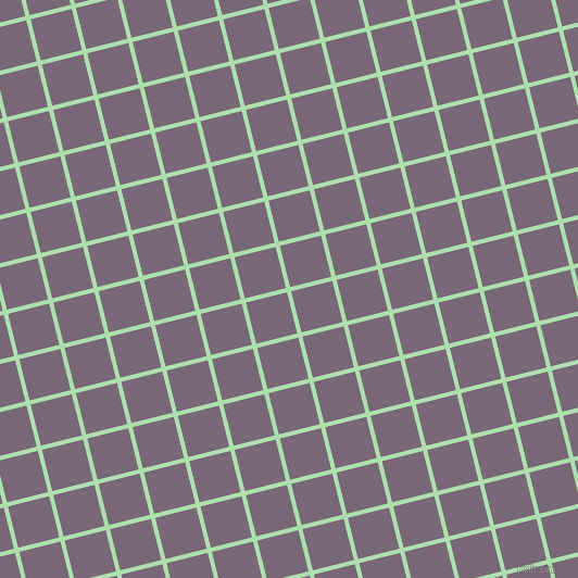 14/104 degree angle diagonal checkered chequered lines, 4 pixel lines width, 39 pixel square size, Moss Green and Old Lavender plaid checkered seamless tileable