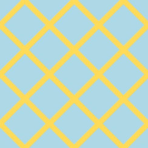 45/135 degree angle diagonal checkered chequered lines, 18 pixel lines width, 97 pixel square size, Mustard and Light Blue plaid checkered seamless tileable